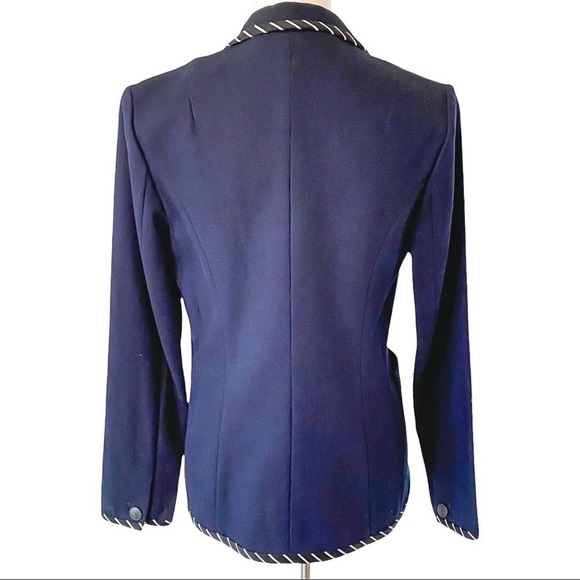 NWT rag & bone Navy Blue Redgrave Whipstitch Cotton Blazer Size 6 - Picture 6 of 15